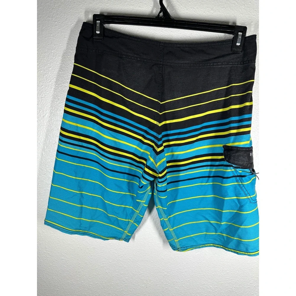 Billabong Board‎ Shorts Mens 32 Blue Platinum X Recycler PX3 Striped Swim Trunks